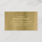 Faux Gold Metal Texture Bachelor Party Ticket (Achterkant)