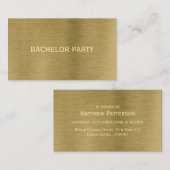 Faux Gold Metal Texture Bachelor Party Ticket (Voorkant / Achterkant)