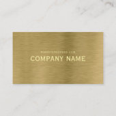 Faux Gold Metal Texture Cadeaubonnen Visitekaartje (Achterkant)