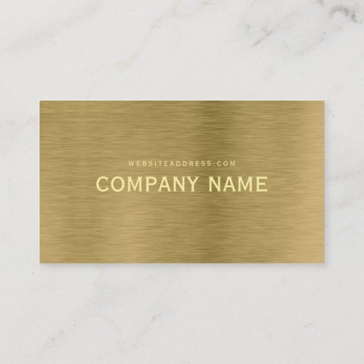 Faux Gold Metal Texture Cadeaubonnen Visitekaartje (Achterkant)