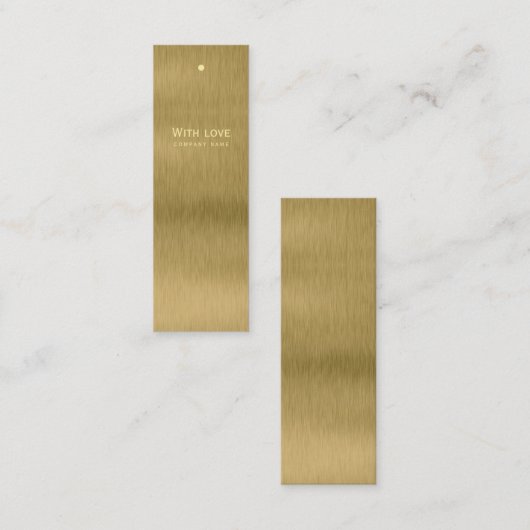 Faux Gold Metal Texture Gift Labels (Voorkant / Achterkant)