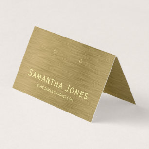 Faux Gold Metal Texture, juwelen Display Card Visitekaartje