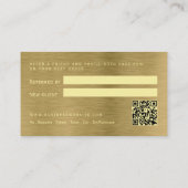 Faux Gold Metal Texture Referral Kaart (Achterkant)