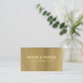 Faux Gold Metal Texture Referral Kaart (Staand voorkant)