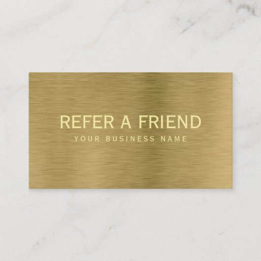 Faux Gold Metal Texture Referral Kaart (Voorkant)