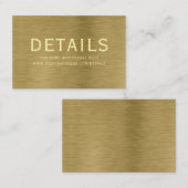 Faux Gold Metal Texture — Specificatiebehuizing Kortingskaartje (Voorkant / Achterkant)