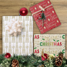 Faux Gold Metalic Typografie Kerst Sampler
