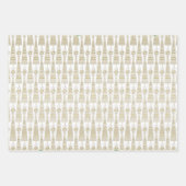 Faux Gold Metalic Typografie Kerst Sampler Inpakpapier Vel (Voorkant)