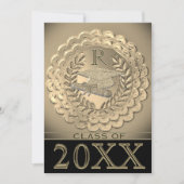 Faux Gold Metallic Afstuderen Kaart (Voorkant)