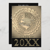 Faux Gold Metallic Afstuderen Kaart (Voorkant / Achterkant)