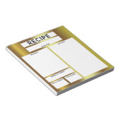 Faux Gold Metallic Blank Sheet Culinair Recipe Notitieblok (Schuin)