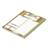 Faux Gold Metallic Blank Sheet Culinair Recipe Notitieblok (Linkerzijde)