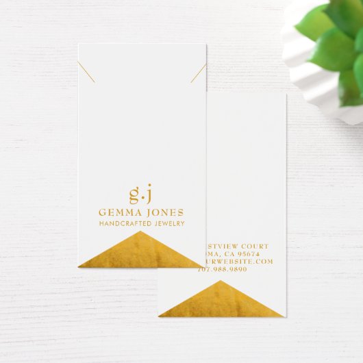 Faux Gold Metallic Folie Visitekaartje (Bureau)