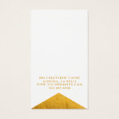 Faux Gold Metallic Folie Visitekaartje (Achterkant)