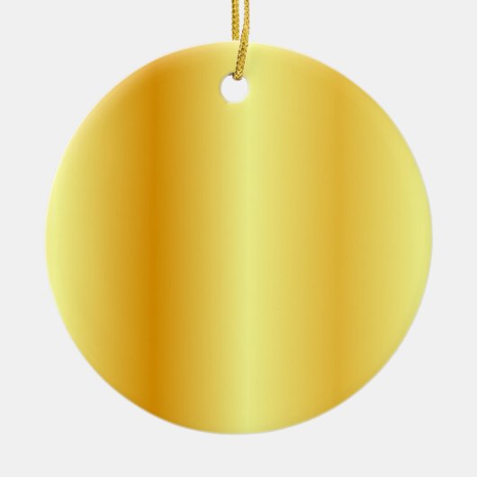 Faux Gold Metallic look - Aangepaste lege Sjabloon Keramisch Ornament (Voorkant)