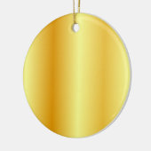 Faux Gold Metallic look - Aangepaste lege Sjabloon Keramisch Ornament (Links)