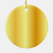 Faux Gold Metallic look - Aangepaste lege Sjabloon Keramisch Ornament (Achterkant)