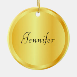 Faux Gold Metallic look - Aangepaste Sjabloon Keramisch Ornament