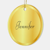 Faux Gold Metallic look - Aangepaste Sjabloon Keramisch Ornament (Links)