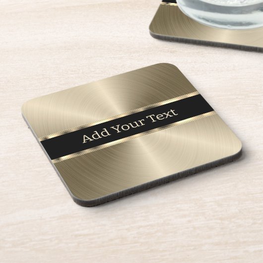 Faux Gold Metallic look Bier Onderzetter (Linkerzijde)
