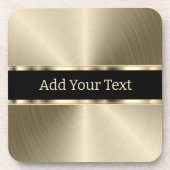 Faux Gold Metallic look Bier Onderzetter (Voorkant)