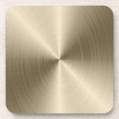 Faux Gold Metallic look Bier Onderzetter (Voorkant)