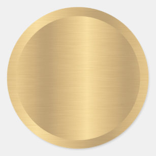 Faux Gold Metallic look Blank Elegant Sjabloon Ronde Sticker