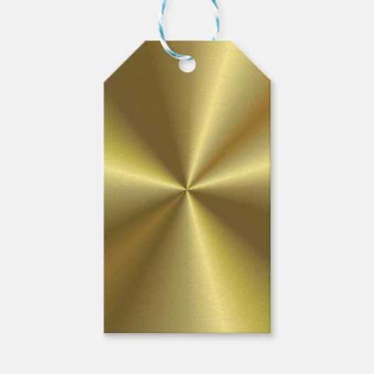 Faux Gold Metallic look Blank Elegante Sjabloon Cadeaulabel (Voorkant)