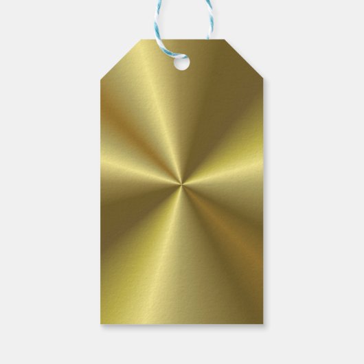Faux Gold Metallic look Blank Elegante Sjabloon Cadeaulabel (Achterkant)