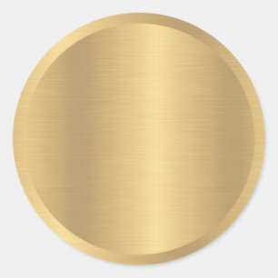 Faux Gold Metallic look Blank Elegante Sjabloon Ronde Sticker