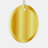 Faux Gold Metallic look Blank Sjabloon Cirkel Keramisch Ornament (Rechts)