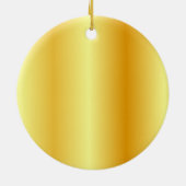 Faux Gold Metallic look Blank Sjabloon Cirkel Keramisch Ornament (Achterkant)