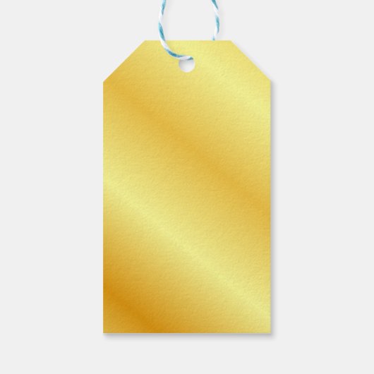 Faux Gold Metallic look Blank Sjabloon elegant Cadeaulabel (Achterkant)