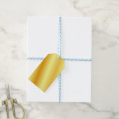 Faux Gold Metallic look elegant blanco Sjabloon Cadeaulabel (Met Touw)