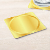 Faux Gold Metallic look elegant blanco Sjabloon Kartonnen Onderzetters (Schuin)