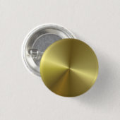 Faux Gold Metallic look elegant blanco Sjabloon Ronde Button 3,2 Cm (Voorkant /achterkant)
