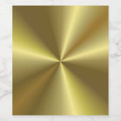 Faux Gold Metallic look elegant blanco Sjabloon Wijn Etiket (Enkel label)