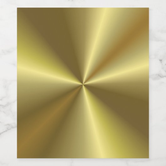 Faux Gold Metallic look elegant blanco Sjabloon Wijn Etiket (Enkel label)