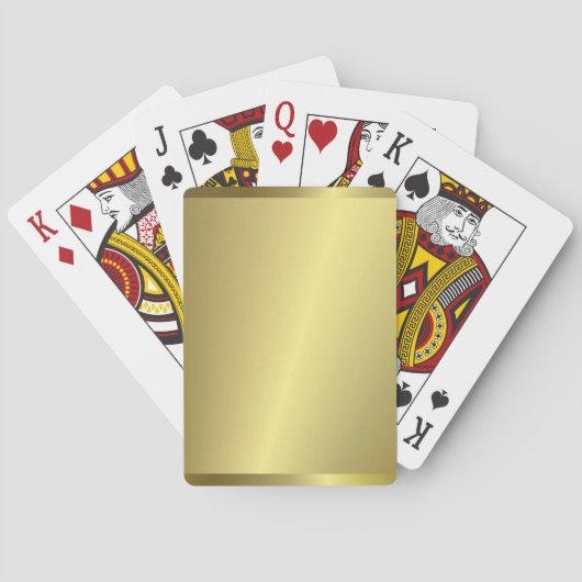 Faux Gold Metallic look elegant Modern Trendy Pokerkaarten (Achterkant)