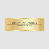 Faux Gold Metallic look Modern Elegant Eenvoudig Naamplaatje (Voorkant)