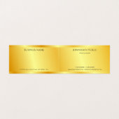 Faux Gold Metallic look Modern Luxury Sjabloon Visitekaartje (Binnenkant ongevouwen)