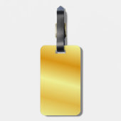 Faux Gold Metallic Look Monogram Glamoureus Bagagelabel (Achterkant verticaal)