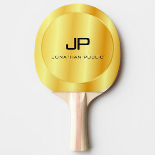 Faux Gold Metallic look Monogram Sjabloon Tafeltennisbatje