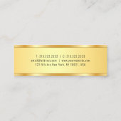 Faux Gold Metallic look Sjabloon Elegant Modern Mini Visitekaartje (Achterkant)