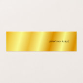 Faux Gold Metallic look Sjabloon Moderne elegant Visitekaartje (Buitenkant ongevouwen)