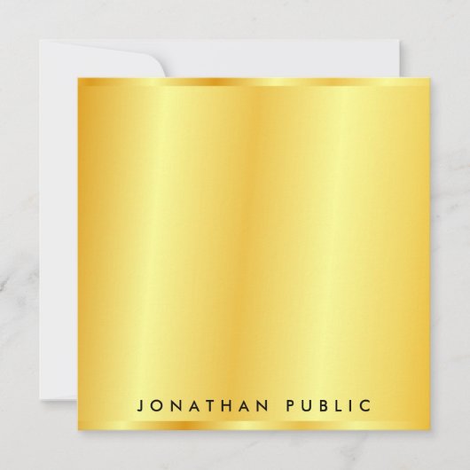 Faux Gold Metallic look Sjabloon op maat (Voorkant)