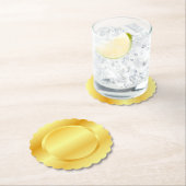 Faux Gold Metallic look Sjabloon Voeg je monogram Kartonnen Onderzetters (Insitu)