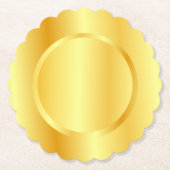 Faux Gold Metallic look Sjabloon Voeg je monogram Kartonnen Onderzetters (Voorkant)