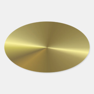 Faux Gold Metallic look stijlvol, lege Sjabloon Ovale Sticker