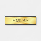 Faux Gold Metallic look Trendy Elegant Sjabloon Deurbordje (Voorkant)